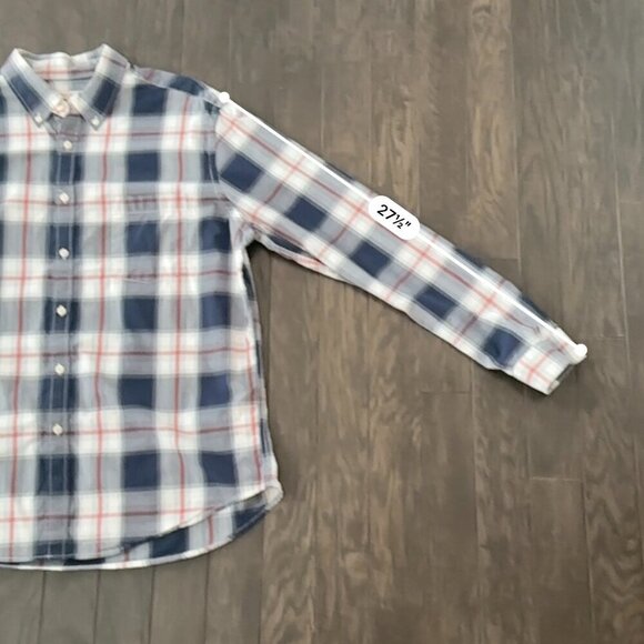 Red, White & Blue Merona XL Check Shirt  100% Cotton - Picture 5 of 11